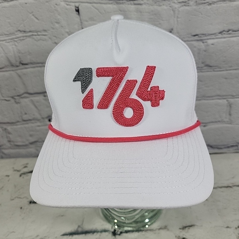 1764 Golf Hat White Vented Snapback Rope Front Ball Cap‎ Mens Unisex One Size